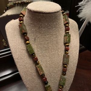 Natural stone necklace 15”